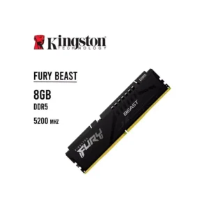 Memoria ram  KINGSTON 8GB/5200MHZ DDR5 FURY BEAST ( KF552C40BB-8 ) NEGRO